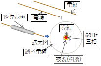 誘導電極の電位と位相