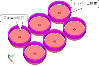 ソリッドモデル断面図 (磁石のみ)